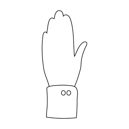 High five icon in outline style isolated on white background. Patriot day symbol vector illustration.のイラスト素材