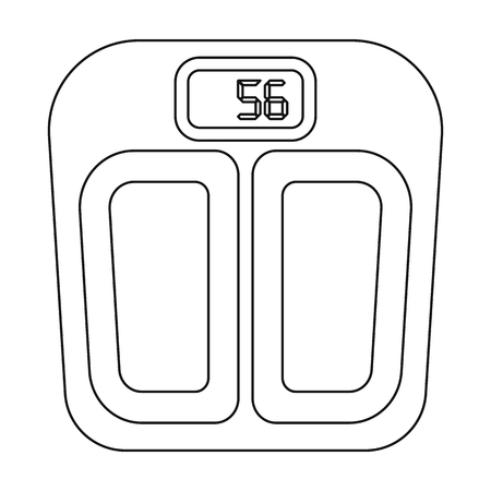 Scale icon in outline style isolated on white background. Pregnancy symbol vector illustration.のイラスト素材
