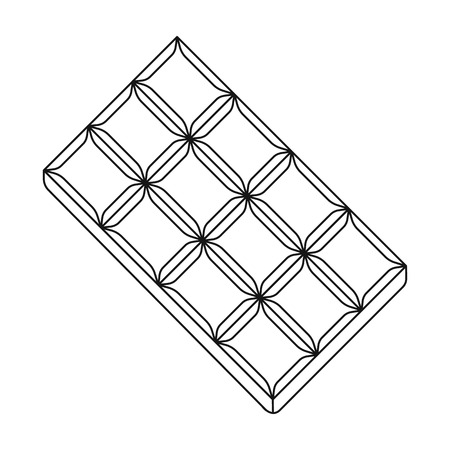 Chocolate icon in outline style isolated on white background. Fast food symbol vector illustration.のイラスト素材