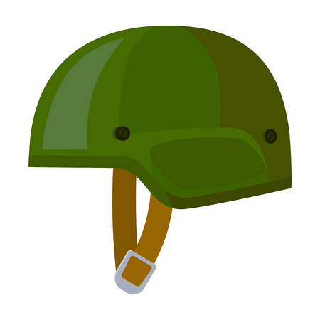 Army helmet icon in cartoon style isolated on white background. Military and army symbol vector illustrationのイラスト素材