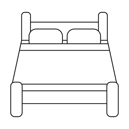 Bed icon of vector illustration for web and mobile designのイラスト素材