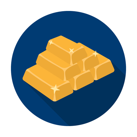 Golden bars icon in flat style isolated on white background. USA country symbol vector illustration.のイラスト素材