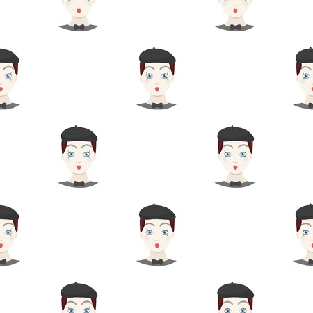Mime artist icon in cartoon style isolated on white background. Event service symbol vector illustration.のイラスト素材