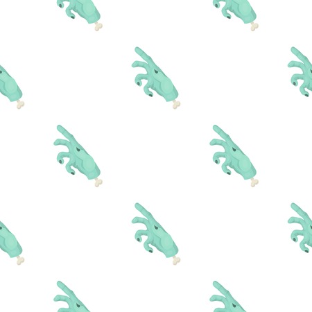 Zombie's hand icon in cartoon style isolated on white background. Films and cinema symbol vector illustration.のイラスト素材