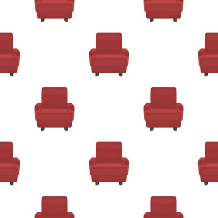 Cinema armchair icon in cartoon style isolated on white background. Films and cinema symbol vector illustration.のイラスト素材
