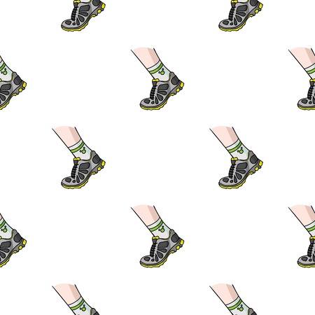 Sneakers icon in cartoon style isolated on white background. Sport and fitness symbol vector illustration.のイラスト素材