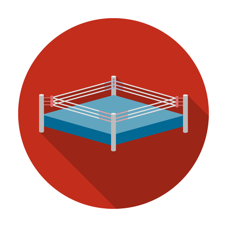 Boxing ring icon in flat style isolated on white background. Boxing symbol vector illustration.のイラスト素材