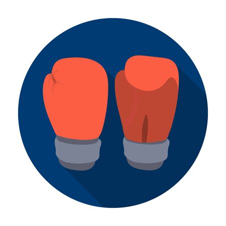 Boxing gloves icon in flat style isolated on white background. Boxing symbol vector illustration.のイラスト素材