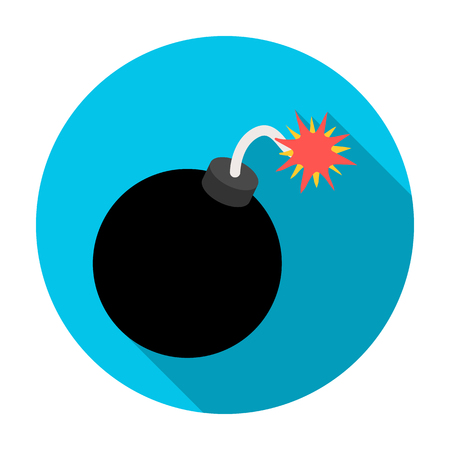 Pirate grenade icon in flat style isolated on white background. Pirates symbol vector illustration.のイラスト素材