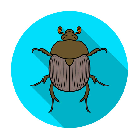 Dor-beetle icon in flat design isolated on white background. Insects symbol stock vector illustration.のイラスト素材