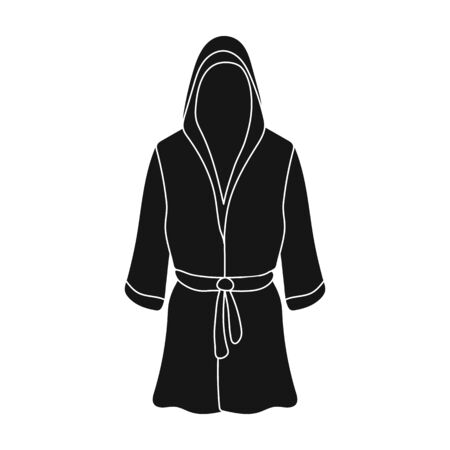 Boxing robe icon in black style isolated on white background. Boxing symbol vector illustration.のイラスト素材