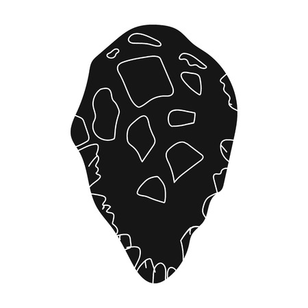 Stone tool icon in black style isolated on white background. Stone age symbol vector illustration.のイラスト素材
