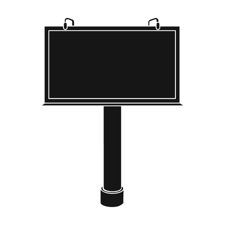 Billboard icon in black style isolated on white background. Advertising symbol vector illustration.のイラスト素材