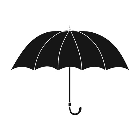 Umbrella icon in black style isolated on white background. England country symbol vector illustration.のイラスト素材