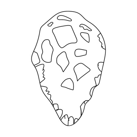 Stone tool icon in outline style isolated on white background. Stone age symbol vector illustration.のイラスト素材