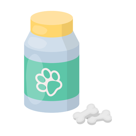 Veterinary medicine icon in cartoon style isolated on white background. Veterinary clinic symbol stock vector illustration.のイラスト素材