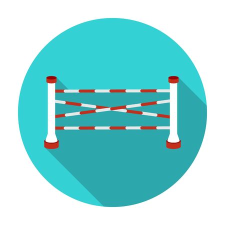 Equestrian barrier icon in flat style isolated on white background. Hippodrome and horse symbol stock vector illustration.のイラスト素材