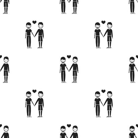 Gay icon in flat style isolated on white black. Gay pattern stock vector illustration.のイラスト素材
