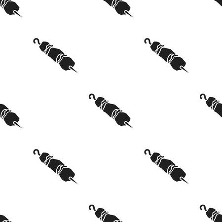 Barbecue vector icon in black style for webのイラスト素材