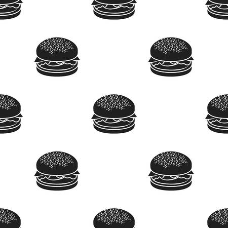 Burger vector icon in black style for webのイラスト素材