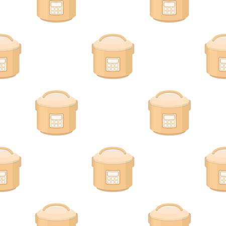 Multicooker icon in cartoon style isolated on white background. Household appliance symbol stock vector illustration.のイラスト素材