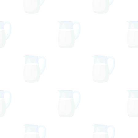 Milk jug icon cartoon. Single bio, eco, organic product icon from the big milk cartoon.のイラスト素材