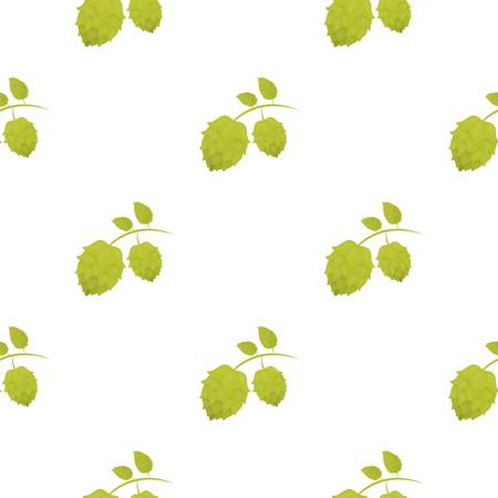 Hops icon in cartoon style isolated on white background. Oktoberfest pattern stock vector illustration.のイラスト素材