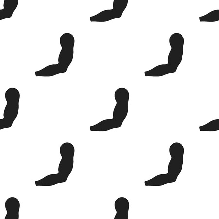 Arm icon in black style isolated on white background. Part of body pattern stock vector illustration.のイラスト素材