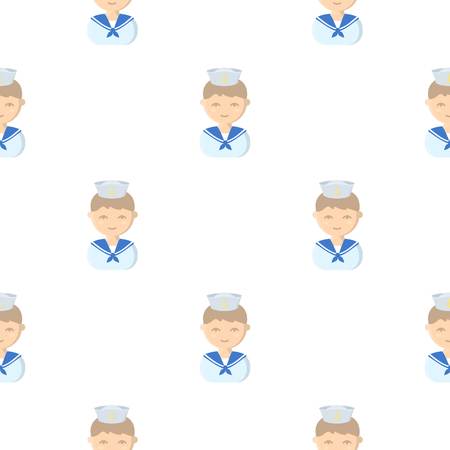 Sailor cartoon icon. Illustration for web and mobile design.のイラスト素材