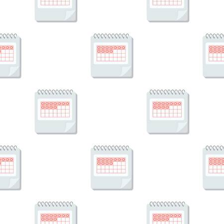 Calendar icon in cartoon style isolated on white background. Pregnancy pattern stock vector illustration.のイラスト素材