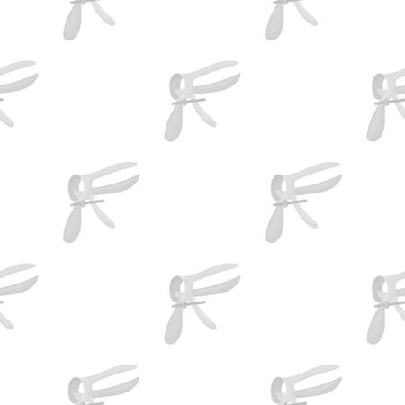 Speculum icon in cartoon style isolated on white background. Pregnancy pattern stock vector illustration.のイラスト素材