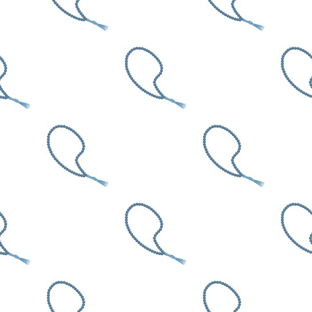 Islamic prayer beads icon in cartoon style isolated on white background. Religion pattern stock vector illustration.のイラスト素材