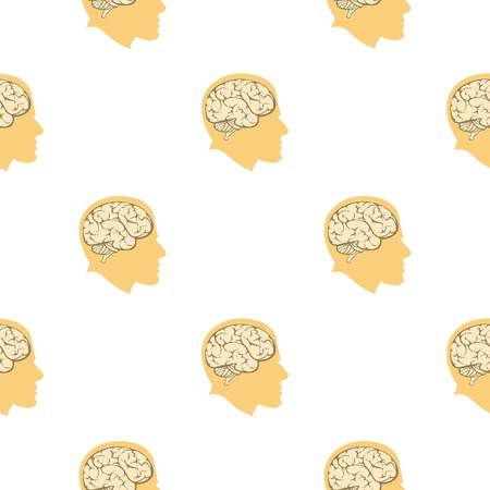 Brain icon cartoon. Single education icon from the big school, university cartoon.のイラスト素材