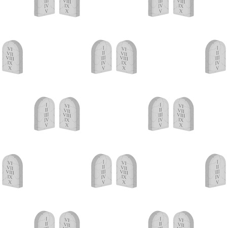 Ten Commandments icon in cartoon style isolated on white background. Religion pattern stock vector illustration.のイラスト素材