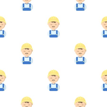 Builder cartoon icon. Illustration for web and mobile design.の写真素材