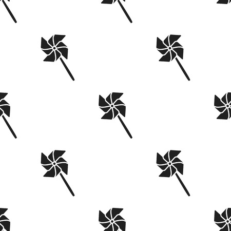 Toy windmill black icon. Illustration for web and mobile design.のイラスト素材