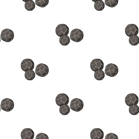 Black pepper icon in cartoon style isolated on white background. Herb an spices symbol stock vector illustration.のイラスト素材