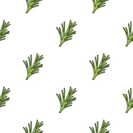 Rosemary icon in cartoon style isolated on white background. Herb an spices symbol stock vector illustration.のイラスト素材