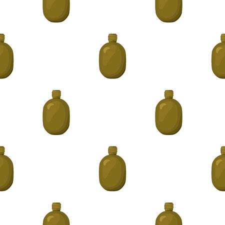 Army canteen icon in cartoon style isolated on white background. Military and army pattern stock vector illustrationのイラスト素材
