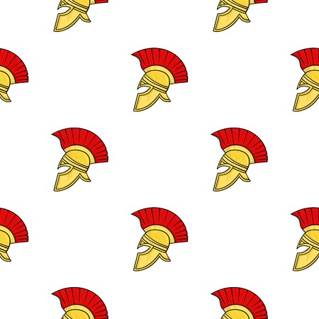 Roman soldiers helmet icon in cartoon style isolated on white background. Italy country pattern stock vector illustration.のイラスト素材