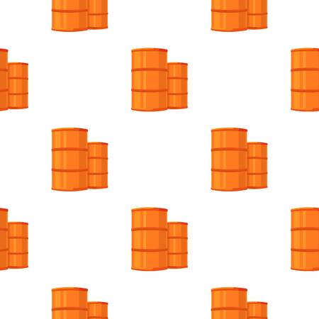 Oil barrels icon in cartoon style isolated on white background. Oil industry pattern stock vector illustration.のイラスト素材