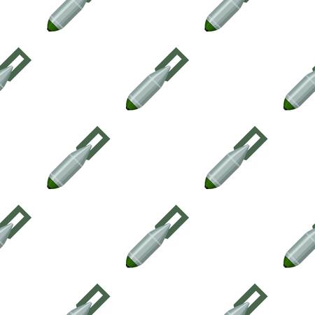 Military aerial bomb icon in cartoon style isolated on white background. Military and army pattern stock vector illustrationのイラスト素材