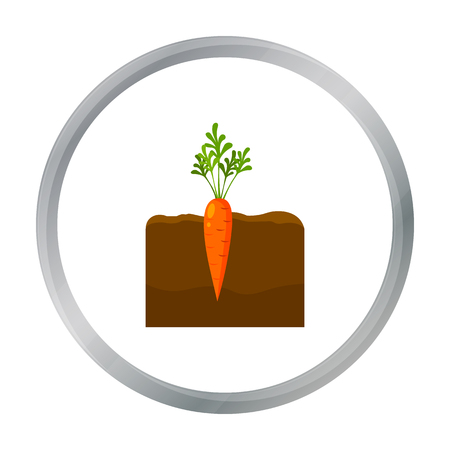 Carrot icon cartoon. Single plant icon from the big farm, garden, agriculture cartoon.のイラスト素材