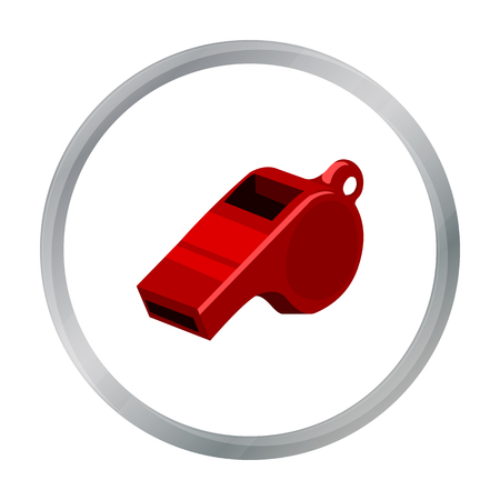 Whistle icon cartoon. Single sport icon from the big fitness, healthy, workout cartoon.のイラスト素材