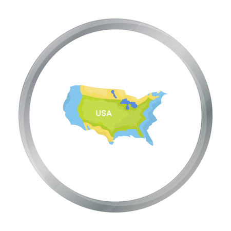 Territory of the United States icon in cartoon style isolated on white background. USA country symbol stock vector illustration.のイラスト素材