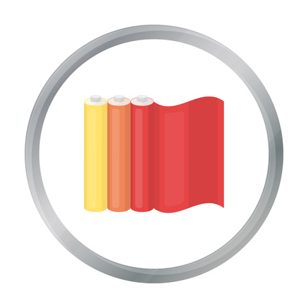 Color printing paper in cartoon style isolated on white background. Typography symbol stock vector illustration.のイラスト素材