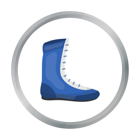 Boxing shoes icon in cartoon style isolated on white background. Boxing symbol stock vector illustration.のイラスト素材