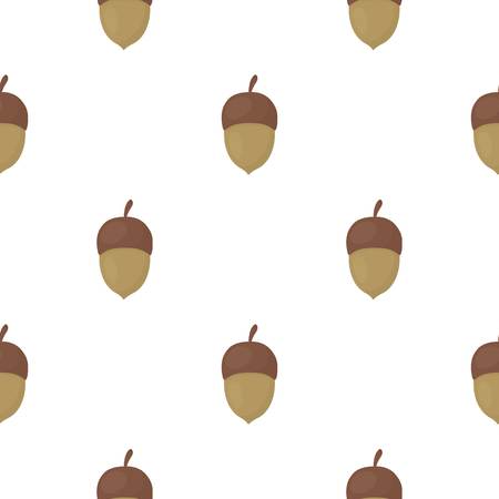 Acorn vector icon in cartoon style for webのイラスト素材