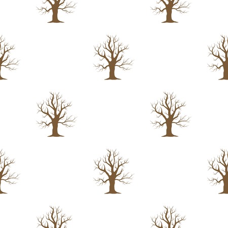 Old tree vector icon in cartoon style for webのイラスト素材