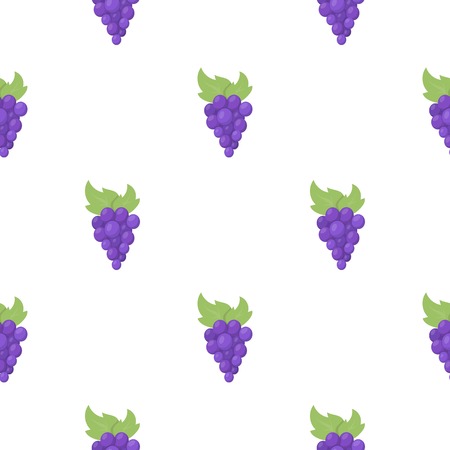 Grapes icon cartoon. Singe fruit icon from the food cartoon.のイラスト素材